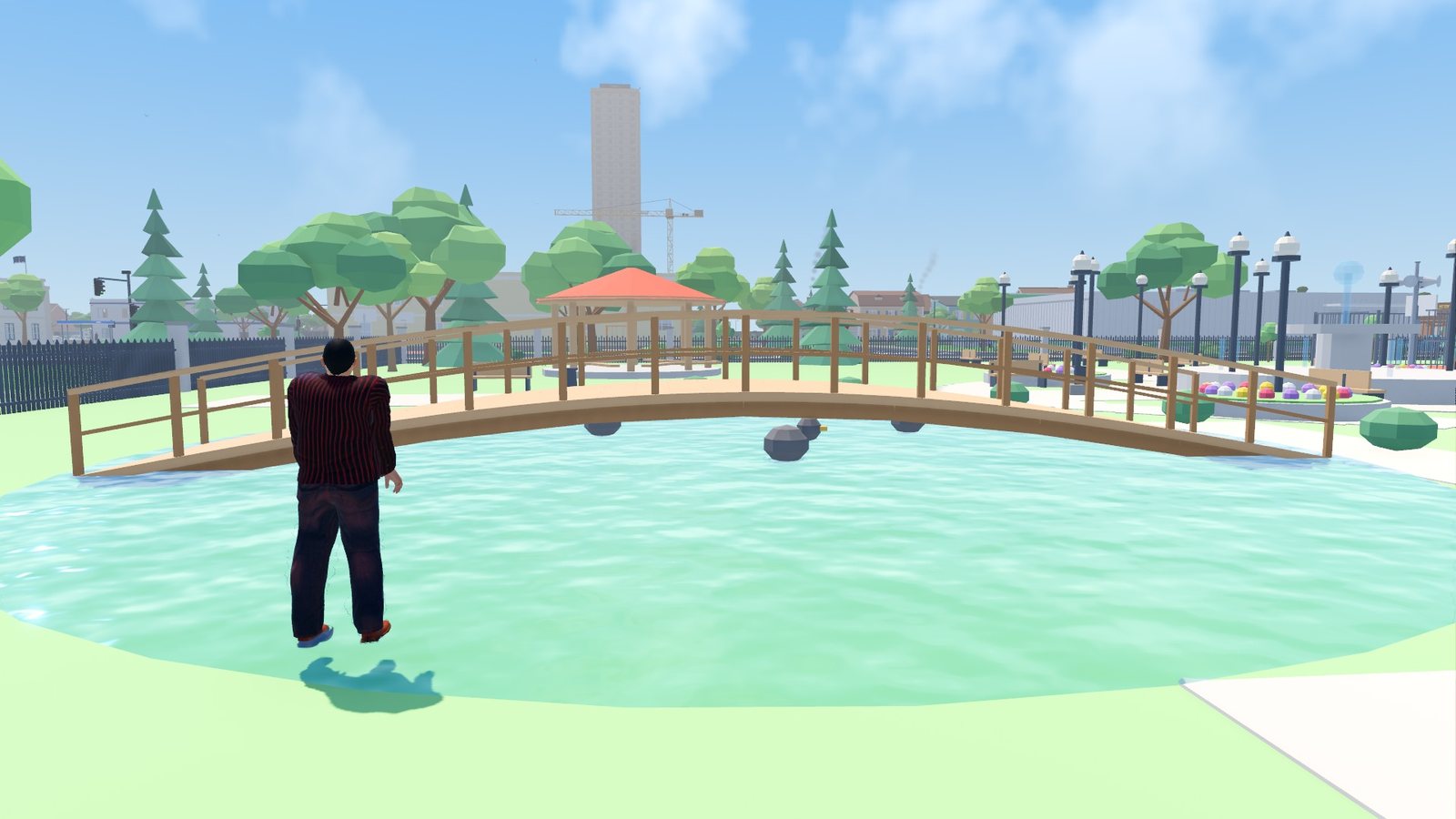 Footbridge over the water, the second fishing spot