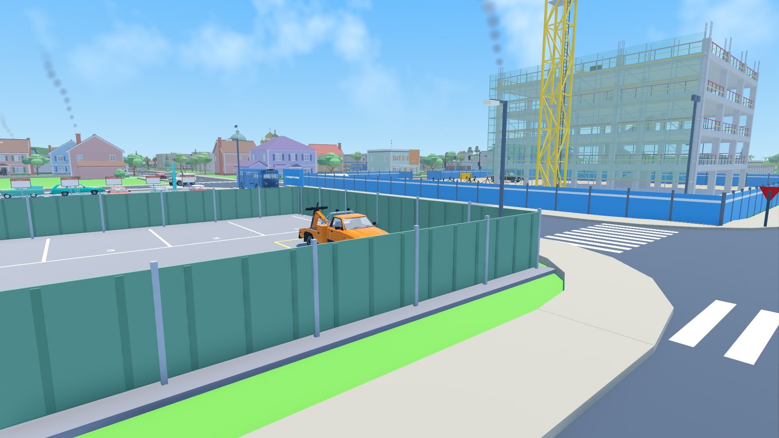 Impound lot behind a wire fence