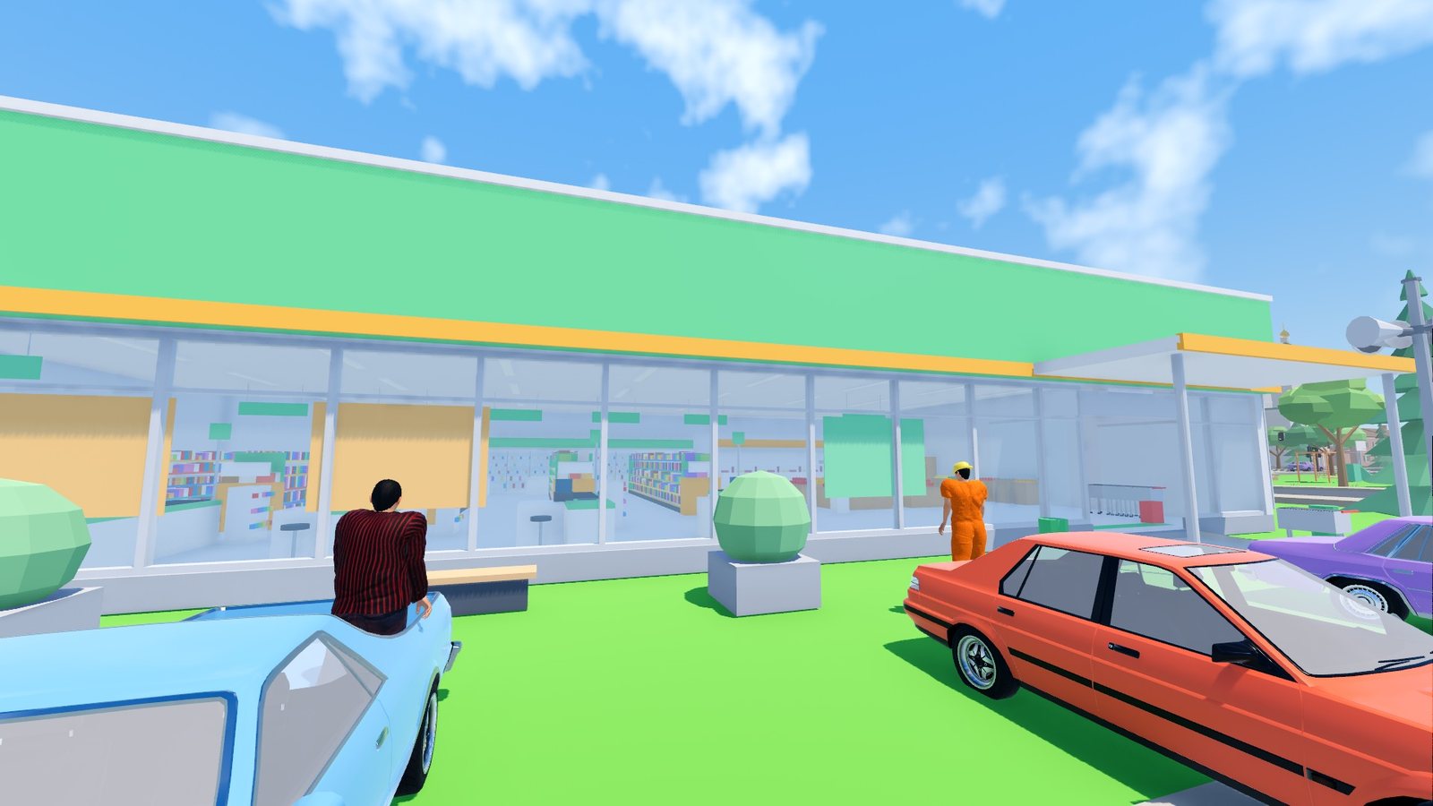The supermarket with its windows