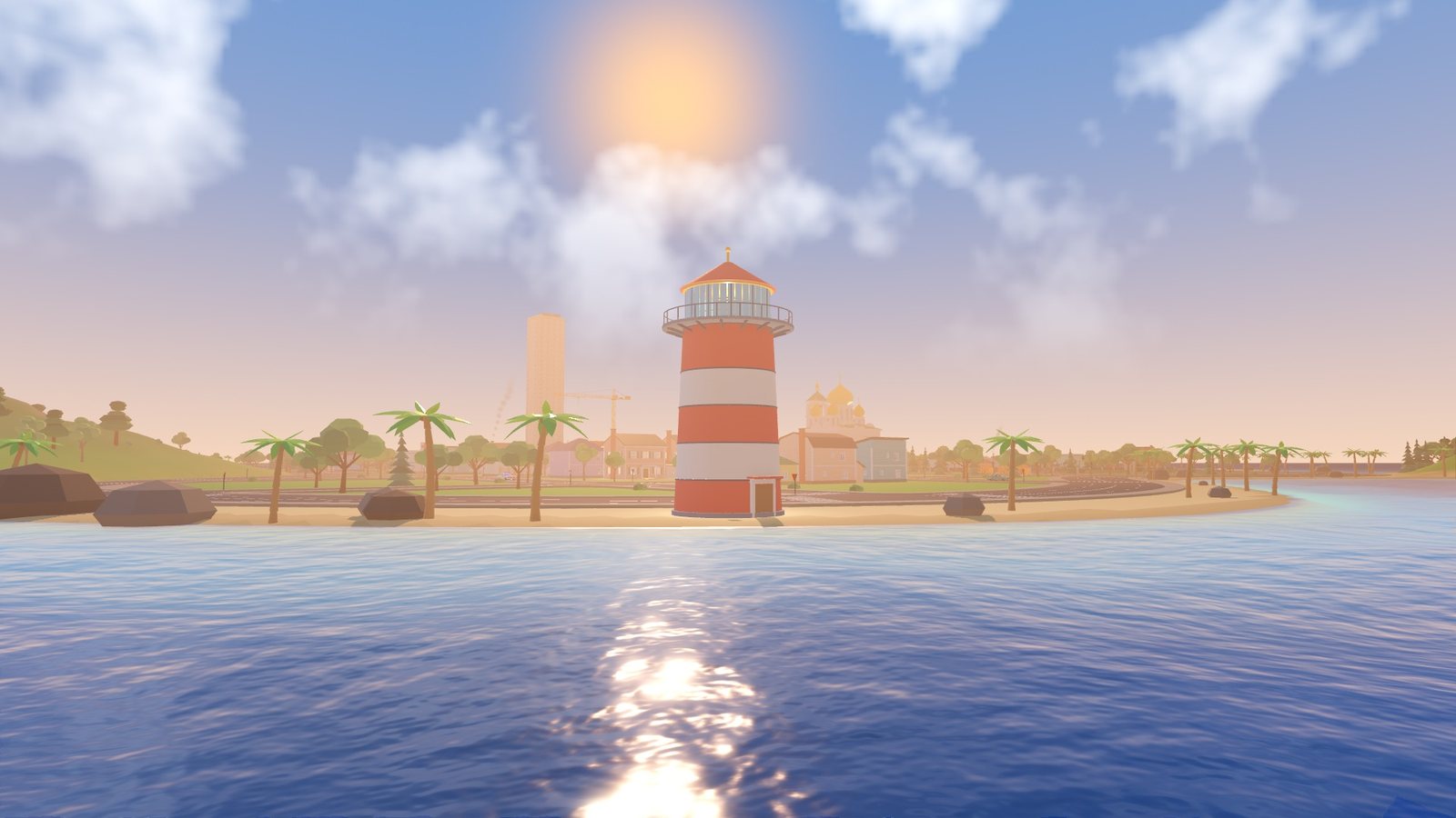 Sunset over the sea